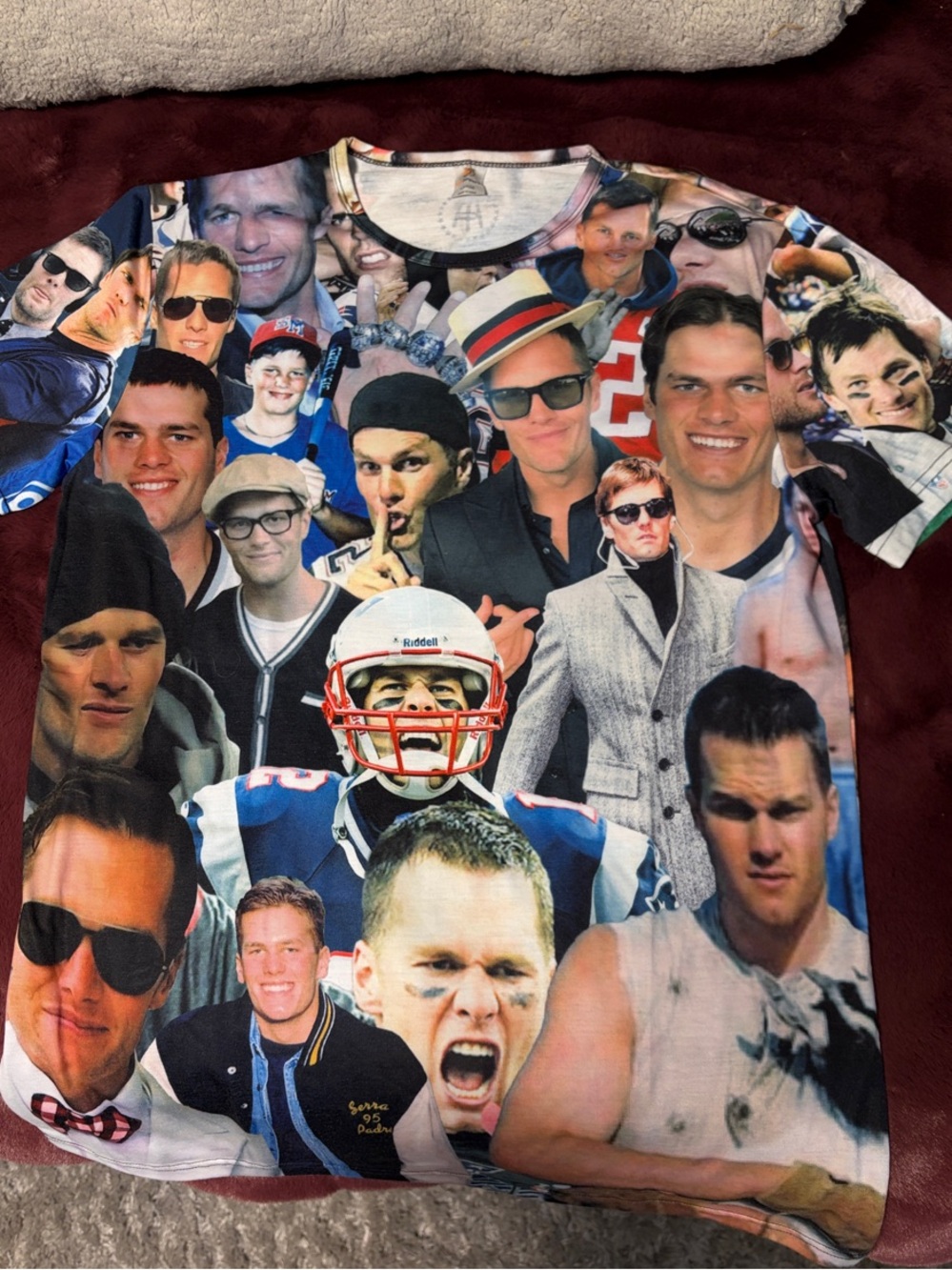 Men's Multicolor All-Over Photo Collage Short Sleeve Tee